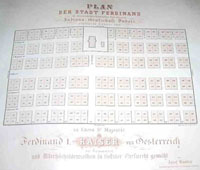 Reproductions of the original town plat from 1852 